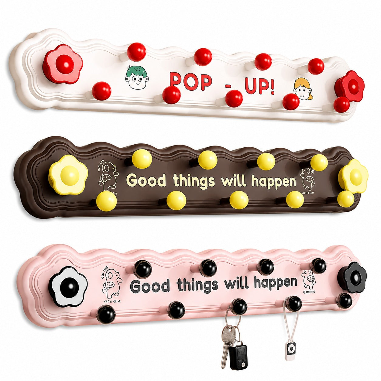 Rotating Suction Cup Hooks with Adhesive Backing