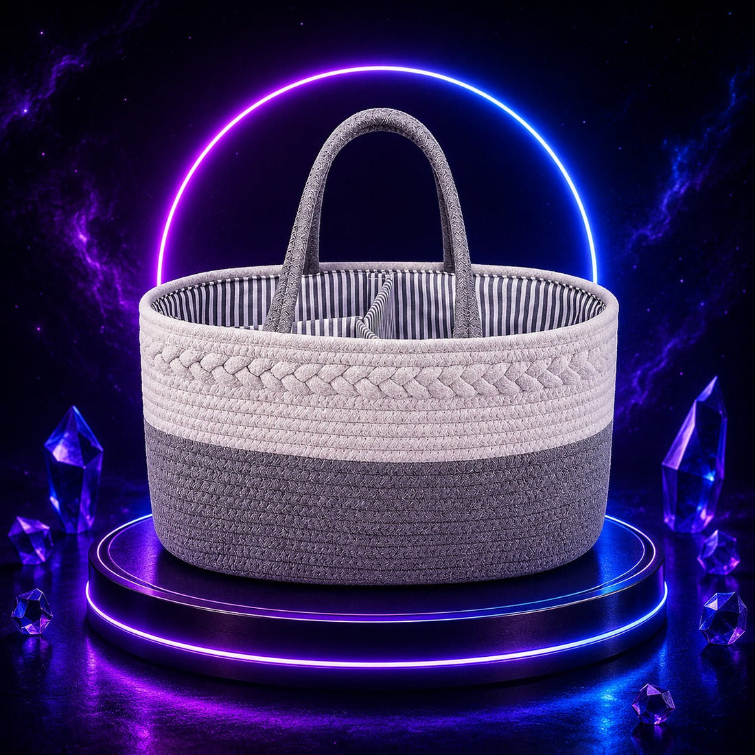 Grabora Handwoven Storage Basket with Removable Compartments