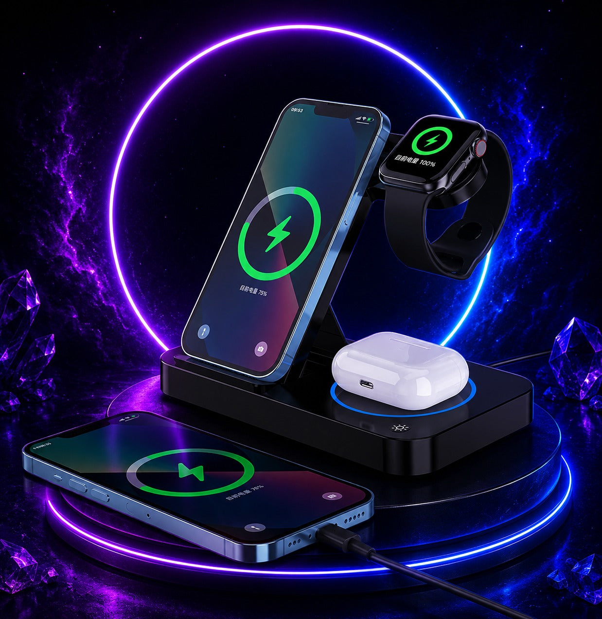 Universal 4-in-1 Wireless Fast Charger
