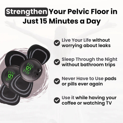 Pelvic floor trainer benefits including improved bladder control with short daily training sessions