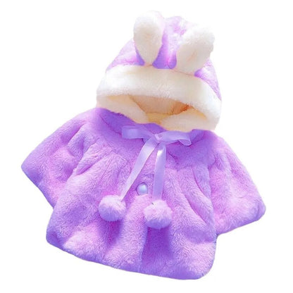 Girls Faux Fur Hooded Coat