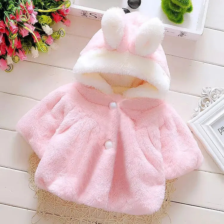 Grabora Girls Faux Fur Hooded Coat