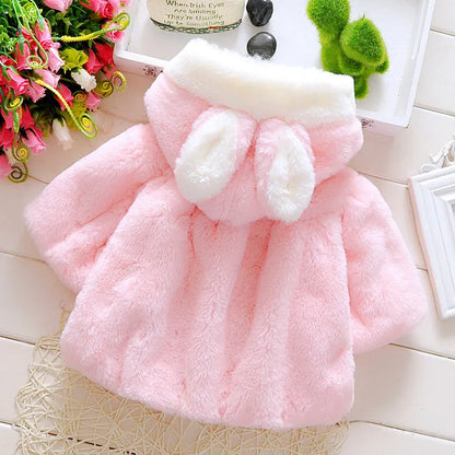 Grabora Girls Faux Fur Hooded Coat
