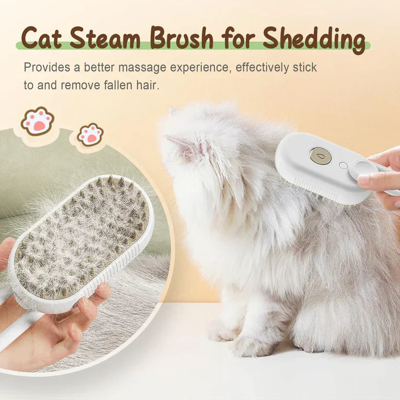 Grabora™ 3-in-1 Steamy Pet Brush
