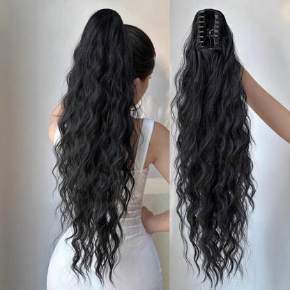 Synthetic Hair Ponytail with Claw Clip