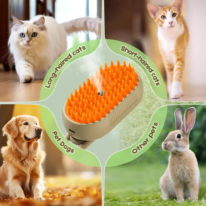 Grabora™ 3-in-1 Steamy Pet Brush