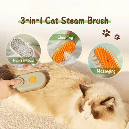 Grabora™ 3-in-1 Steamy Pet Brush