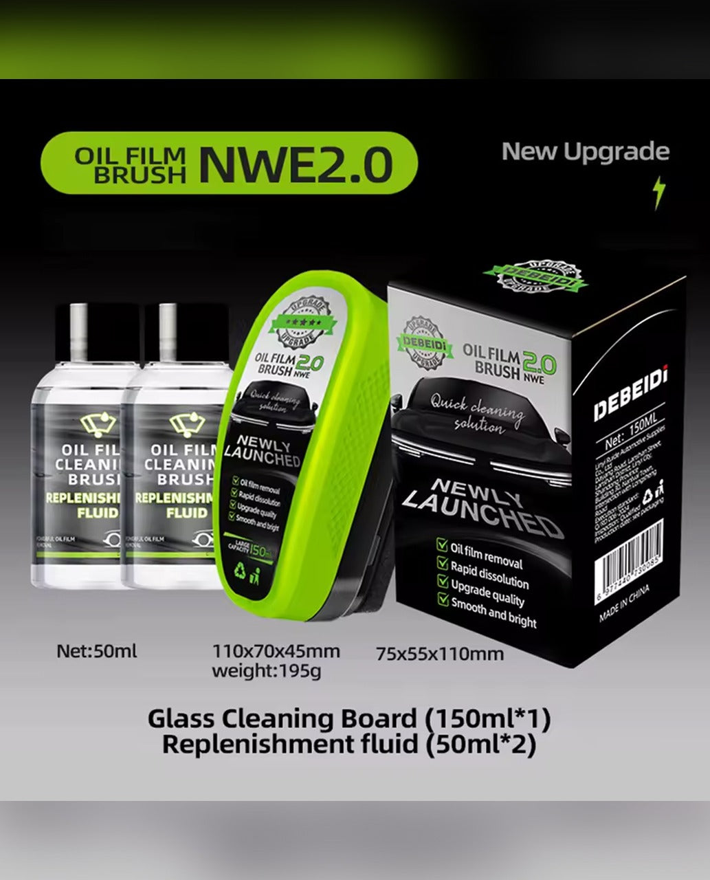 Grabora ClearVision™ Glass Oil Film Remove