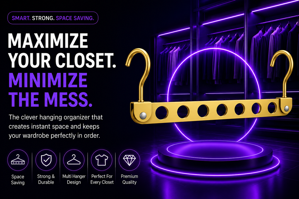Grabora Aluminum Alloy Folding Pants Hanger - Product Details 1