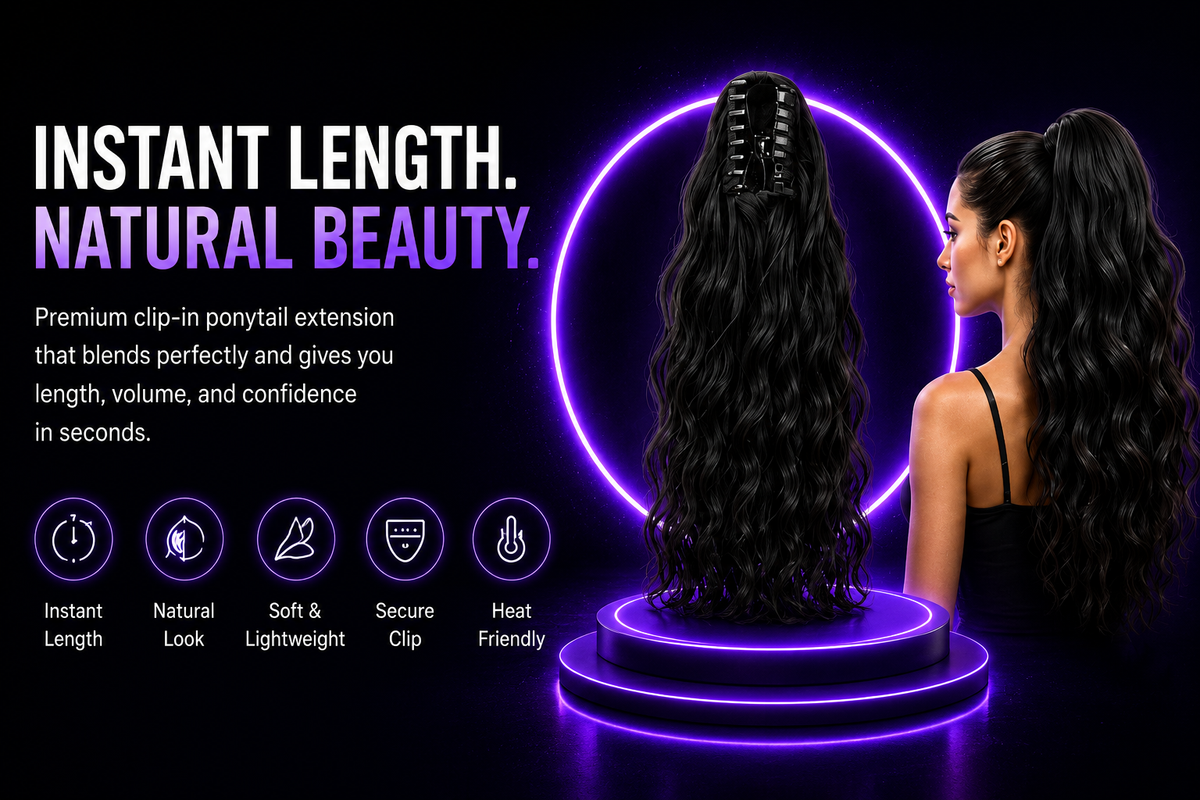 Grabora Synthetic Hair Ponytail with Claw Clip - Product Details 1