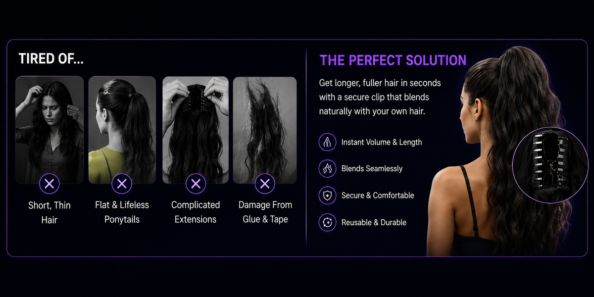 Grabora Synthetic Hair Ponytail with Claw Clip - Product Details 2