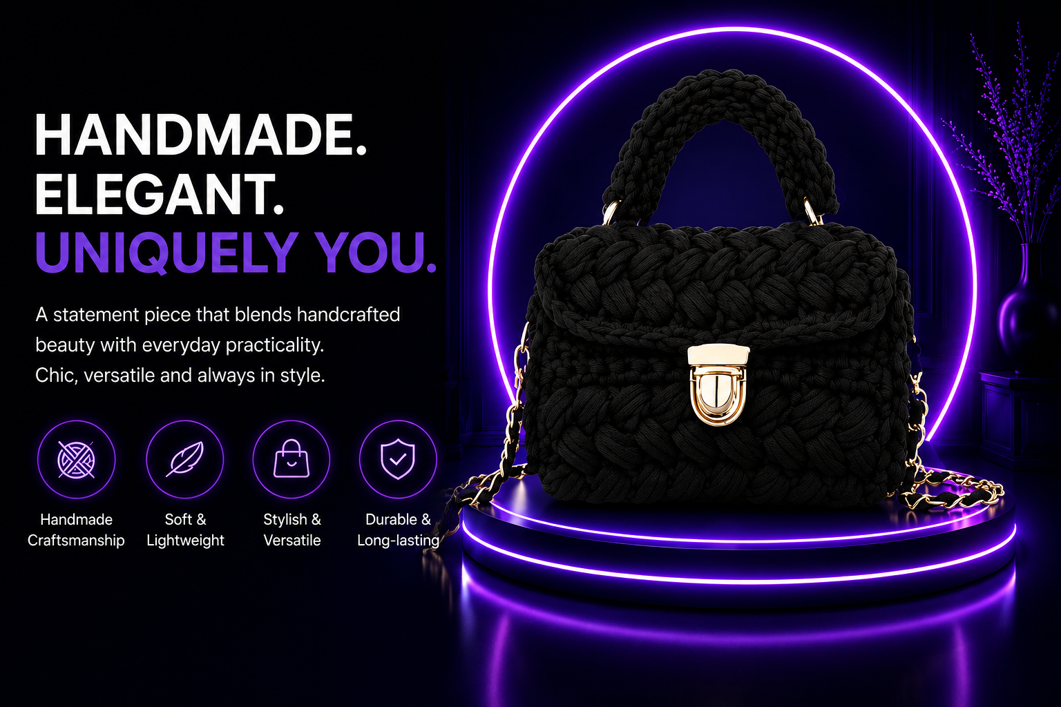 Grabora Handmade Woven Crossbody Bag - Product Details 1