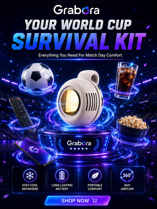 Grabora Portable USB Rechargeable Bladeless Mini Fan