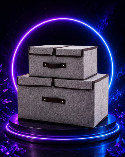 Foldable Fabric Storage Box with Dividers