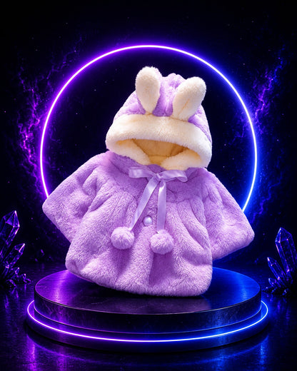 Girls Faux Fur Hooded Coat