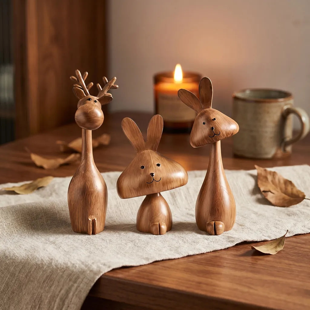 Grabora Medieval Style Rabbit Family Figurine