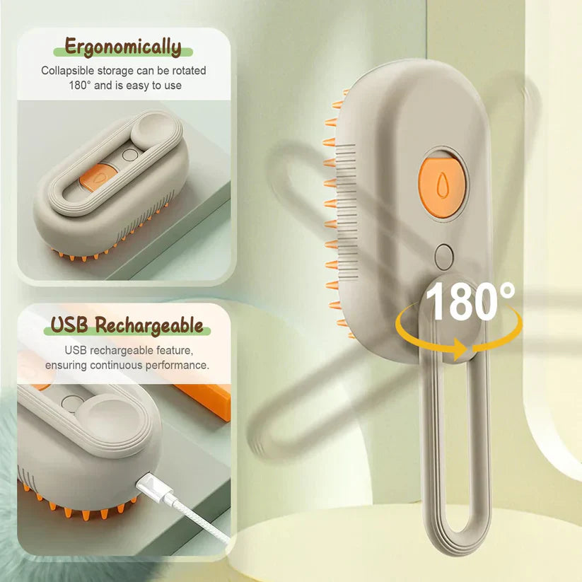 Grabora™ 3-in-1 Steamy Pet Brush