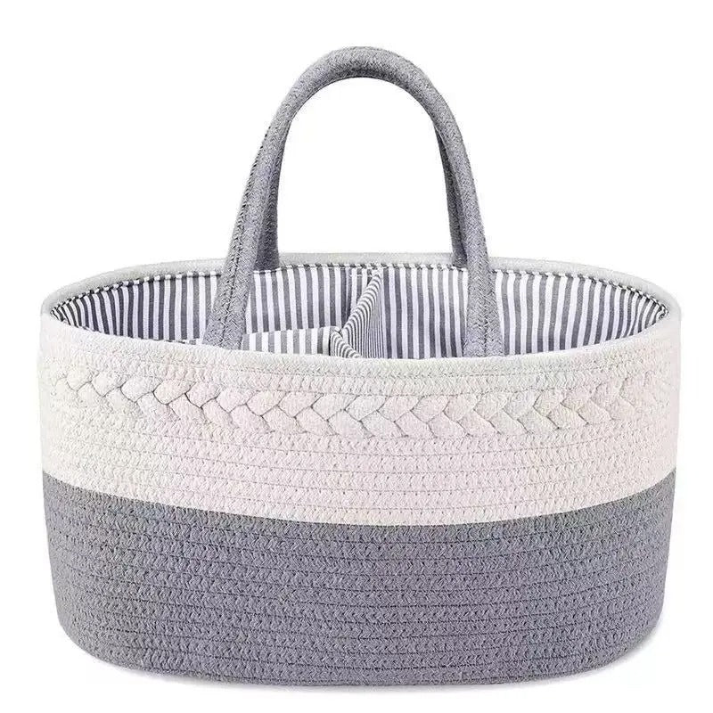 Handwoven Storage Basket with Removable Compartments