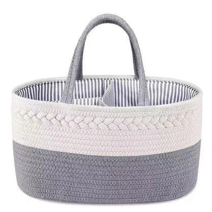 Handwoven Storage Basket with Removable Compartments