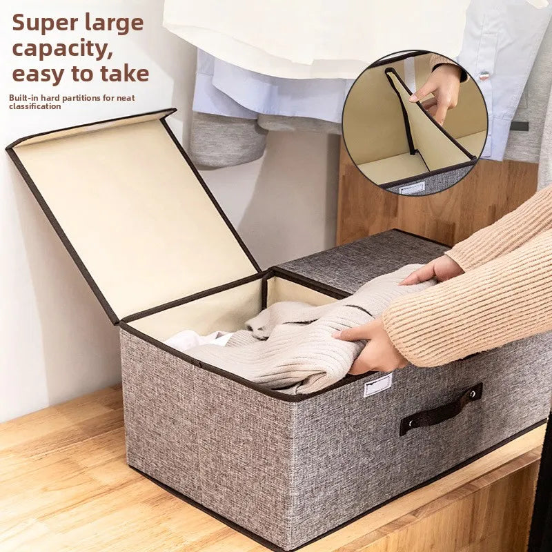 Foldable Fabric Storage Box with Dividers